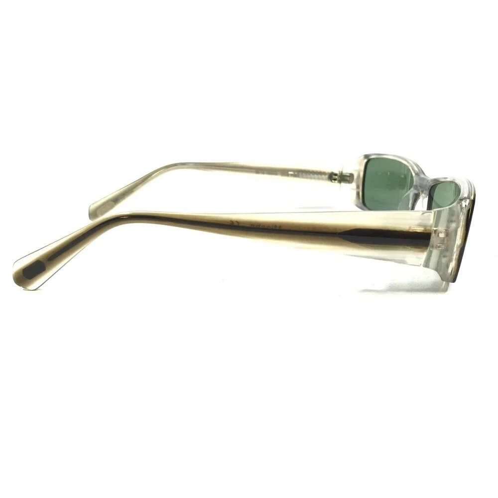 Carmen Marc Valvo Sunglasses Mischa Olive Pearl Brown Green Rectangular Frames